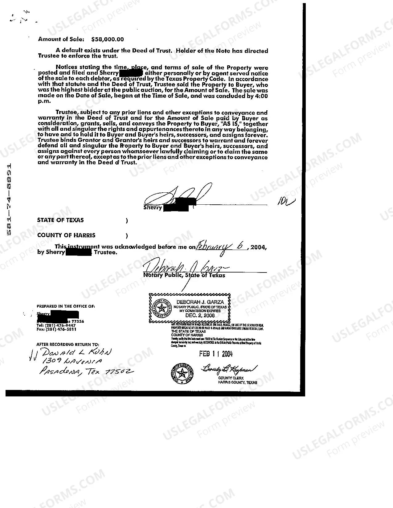 Preview Trustee's Deed