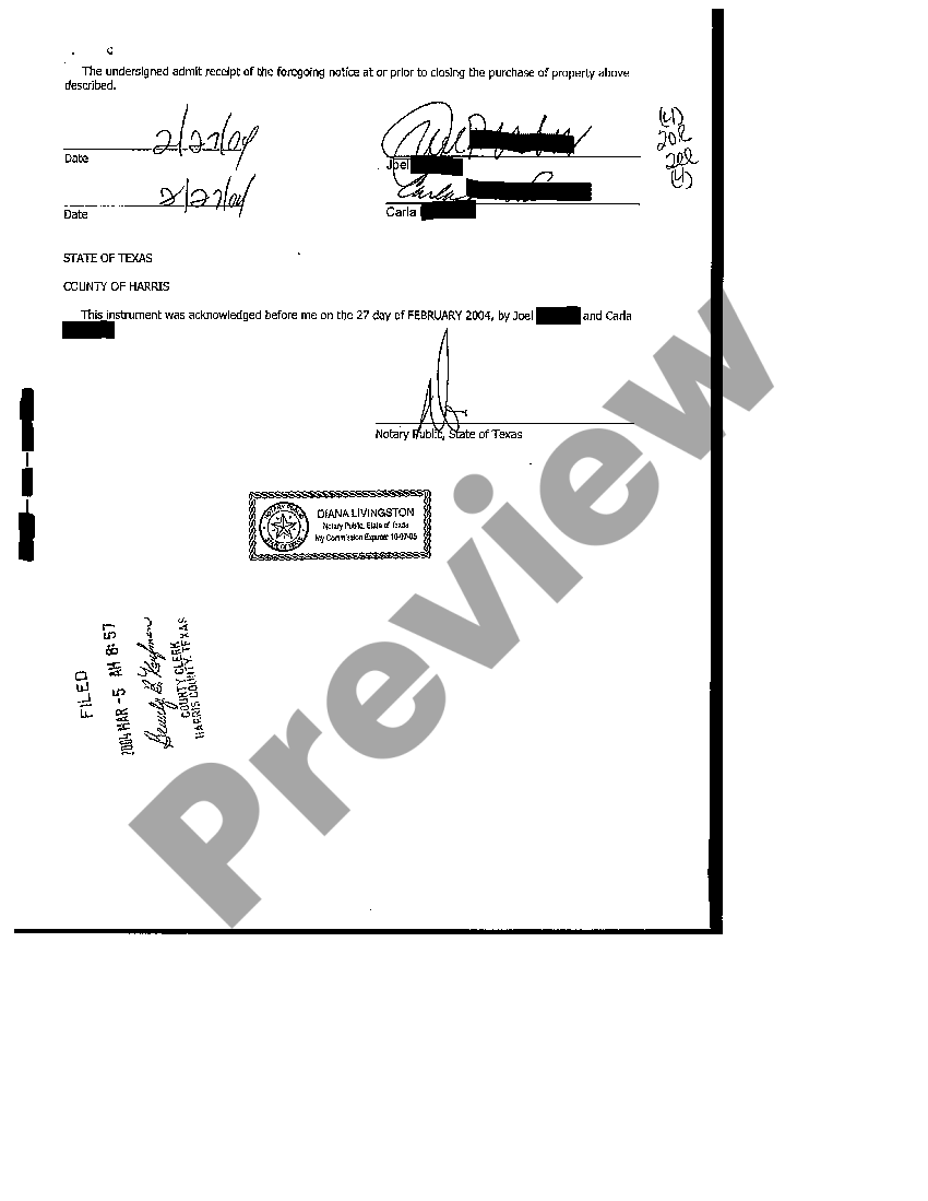 McKinney Texas Notice to Purchasers of Deed Restrictions Release Of