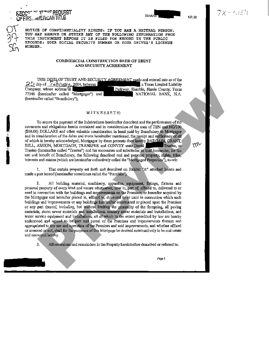 Construction Deed Of Release US Legal Forms