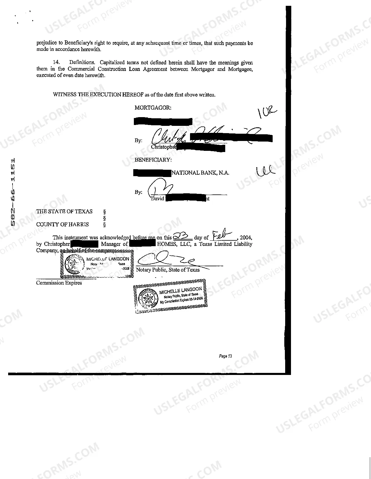 Preview Commercial Construction Deed of Trust and Security Agreement