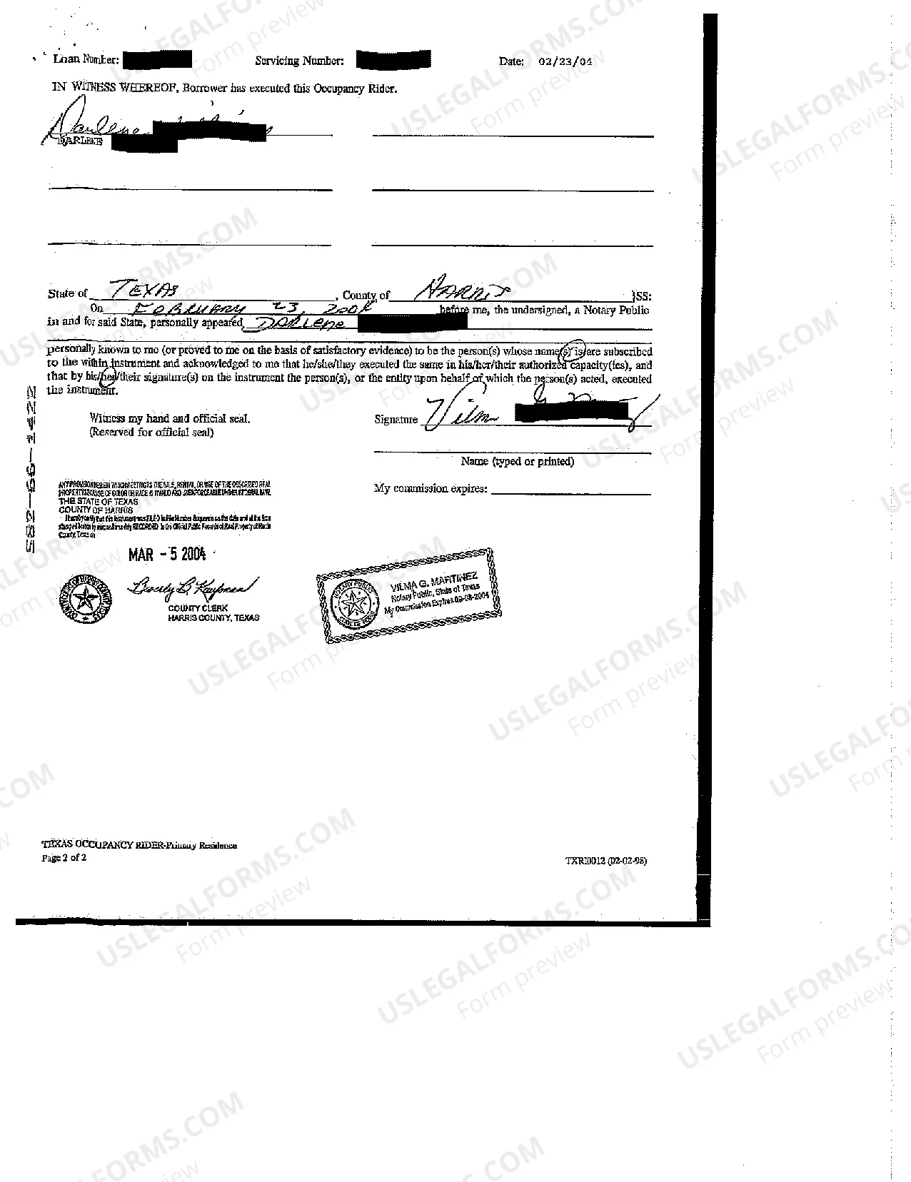 Preview Occupancy Rider