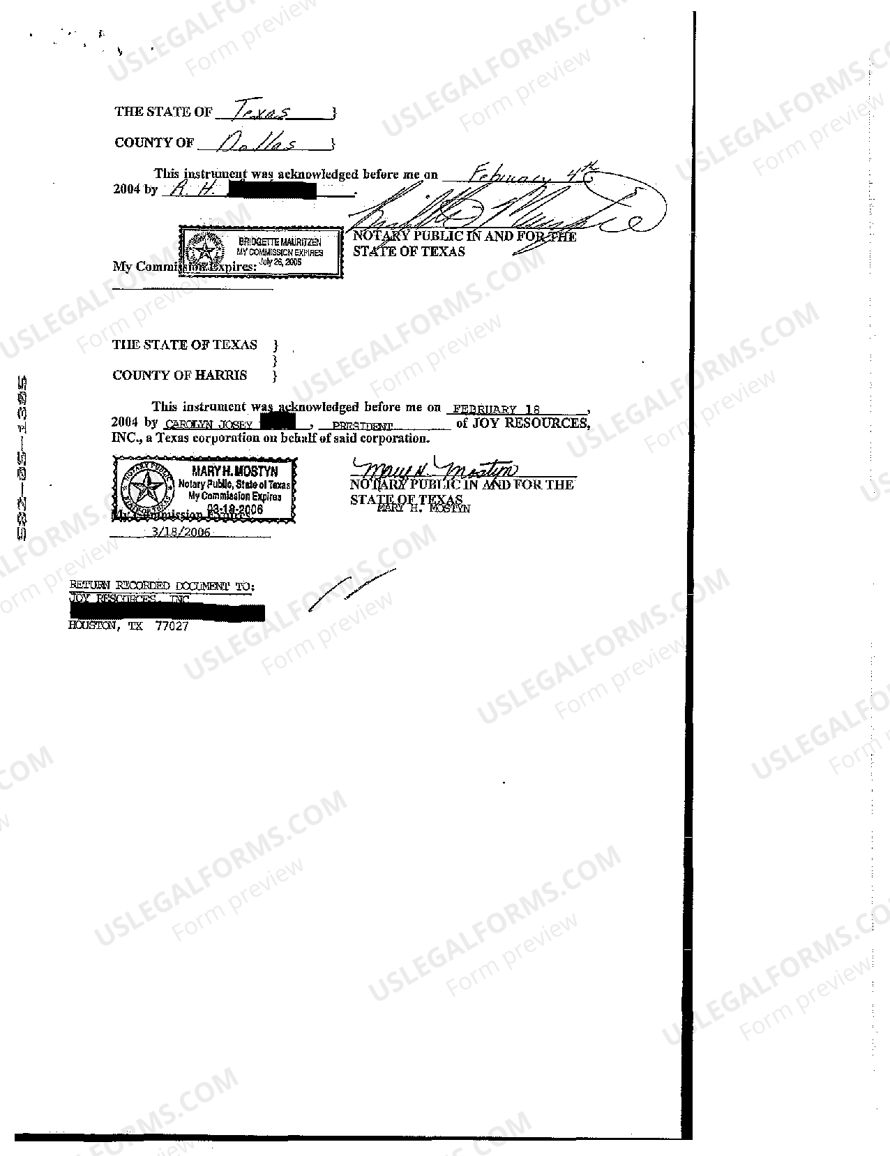 Arlington Texas Assignment and Bill of Sale for Oil Gas and Mineral