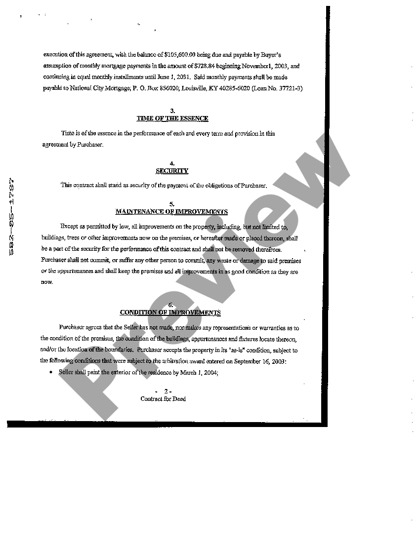 College Station Texas Contract for Deed US Legal Forms