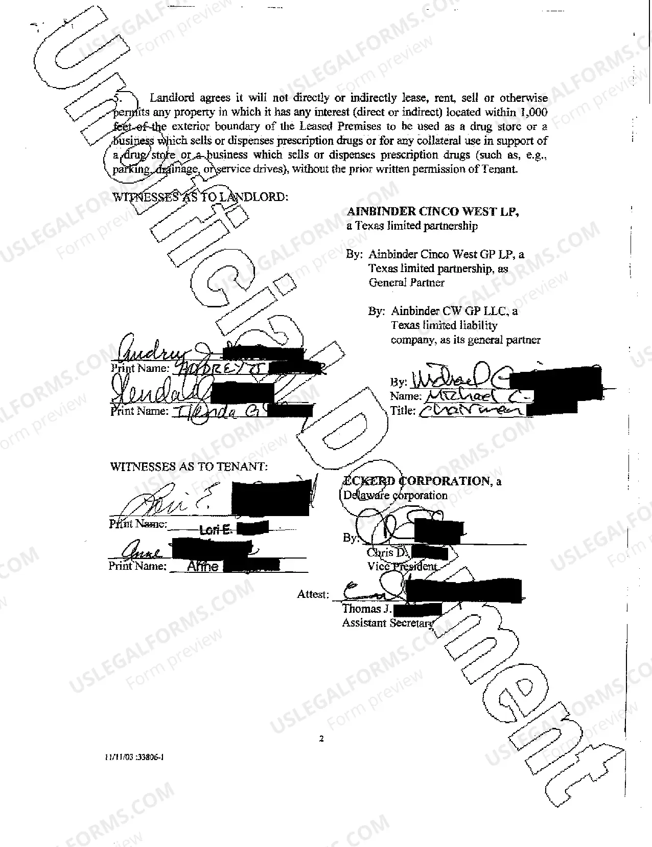 Preview Short Form Lease for Drug Store