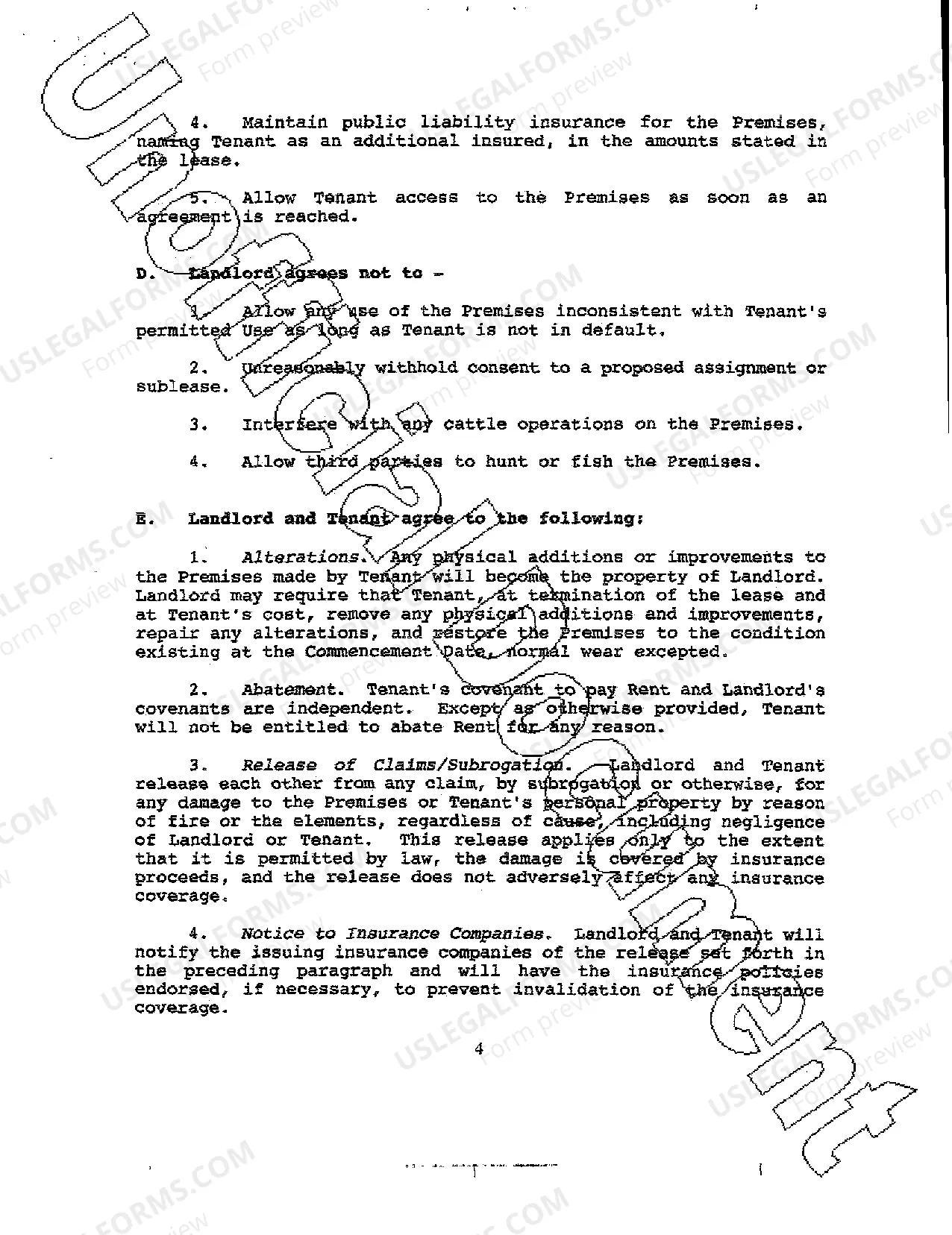 Preview Clauses and Covenants incorporated into Lease Agreement