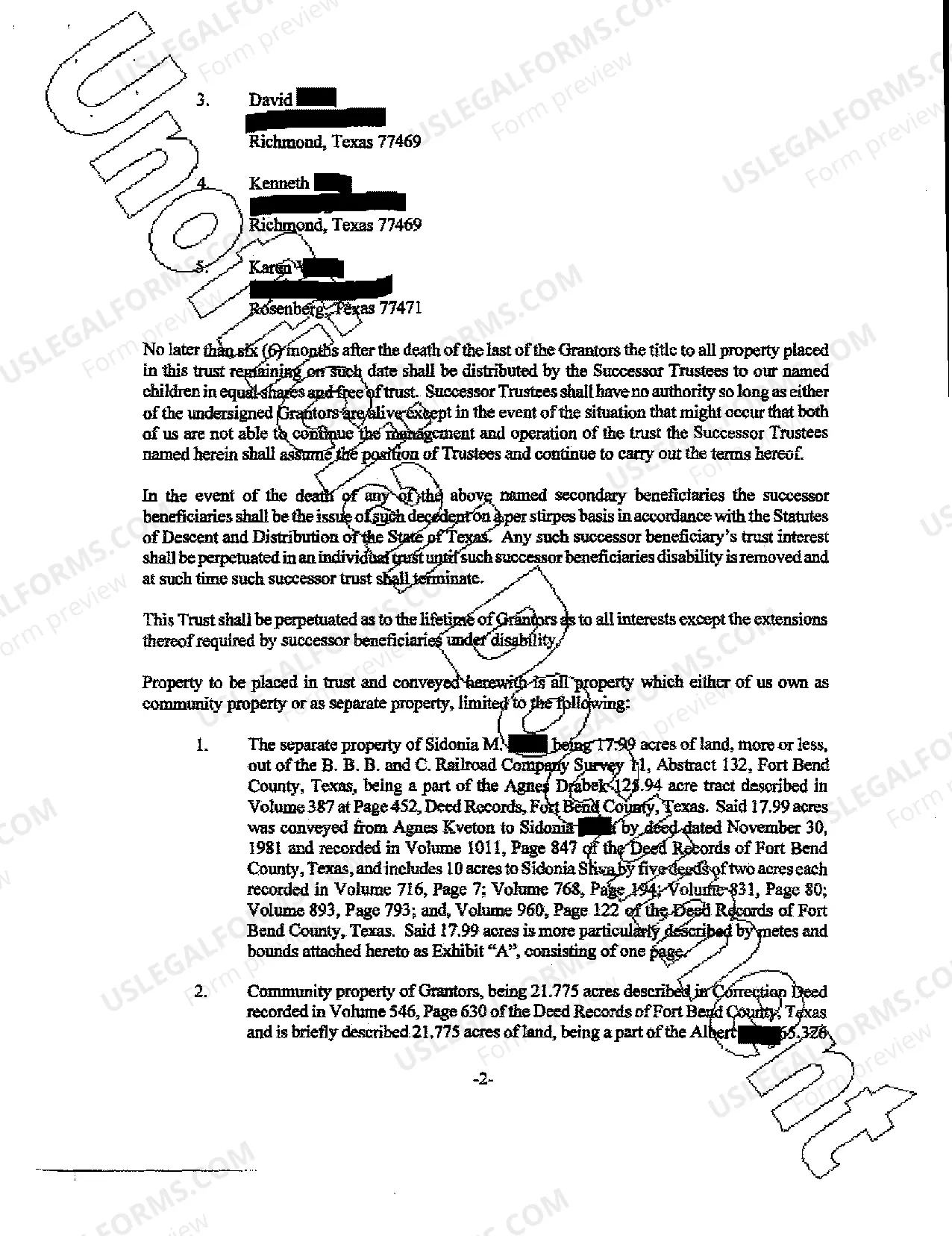 Preview Inter Vivos Trust