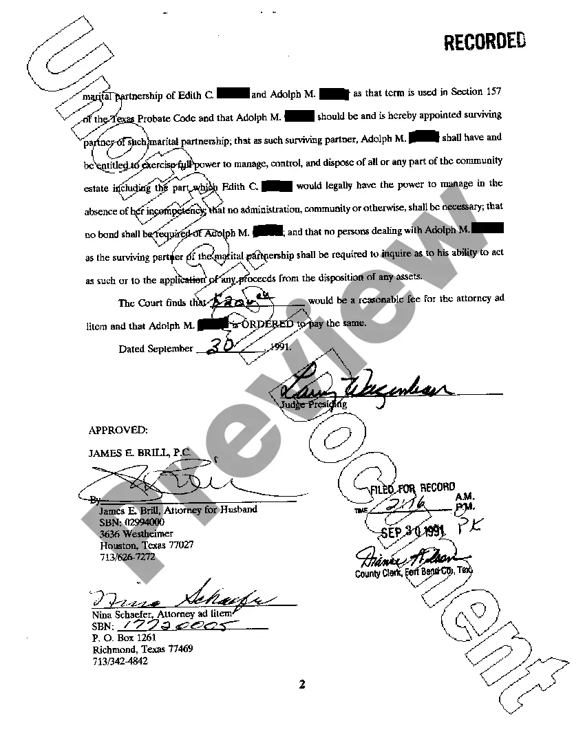 Get A02 Order Appointing Attorney Ad Litem Preview A02 Order Appointing Attorney Ad Litem