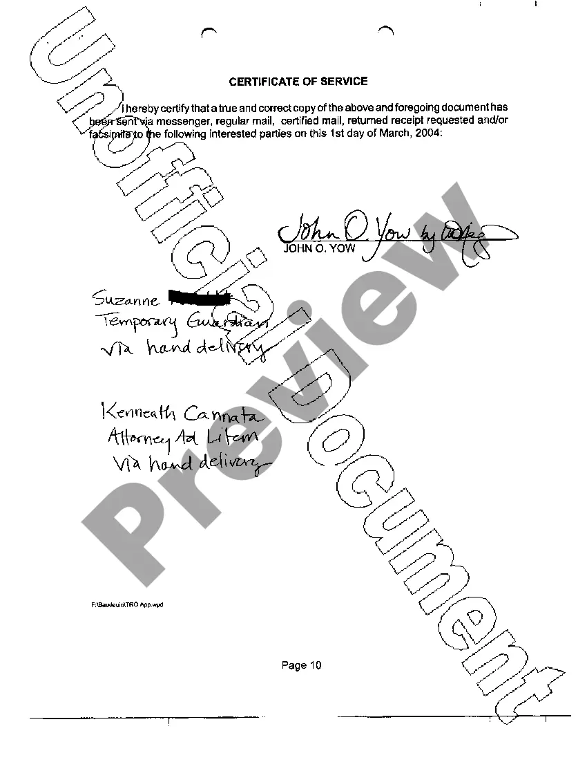 Get A01 Application for Temporary Restraining Order and Temporary Injunction Preview A01 Application for Temporary Restraining Order and Temporary Injunction