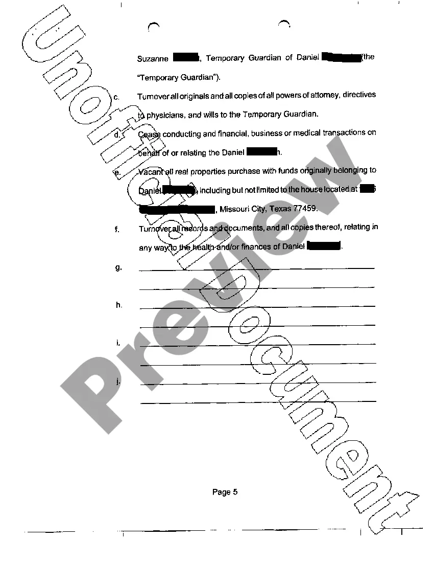 Get A01 Application for Temporary Restraining Order and Temporary Injunction Preview A01 Application for Temporary Restraining Order and Temporary Injunction