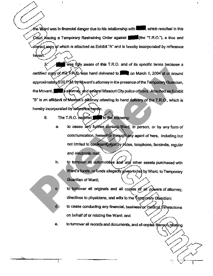 Get A03 Motion for Contempt of Temporary Restraining Order Preview A03 Motion for Contempt of Temporary Restraining Order