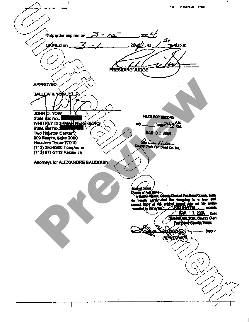 Get Temporary Restraining Order and Order Setting Preview Temporary Restraining Order and Order Setting