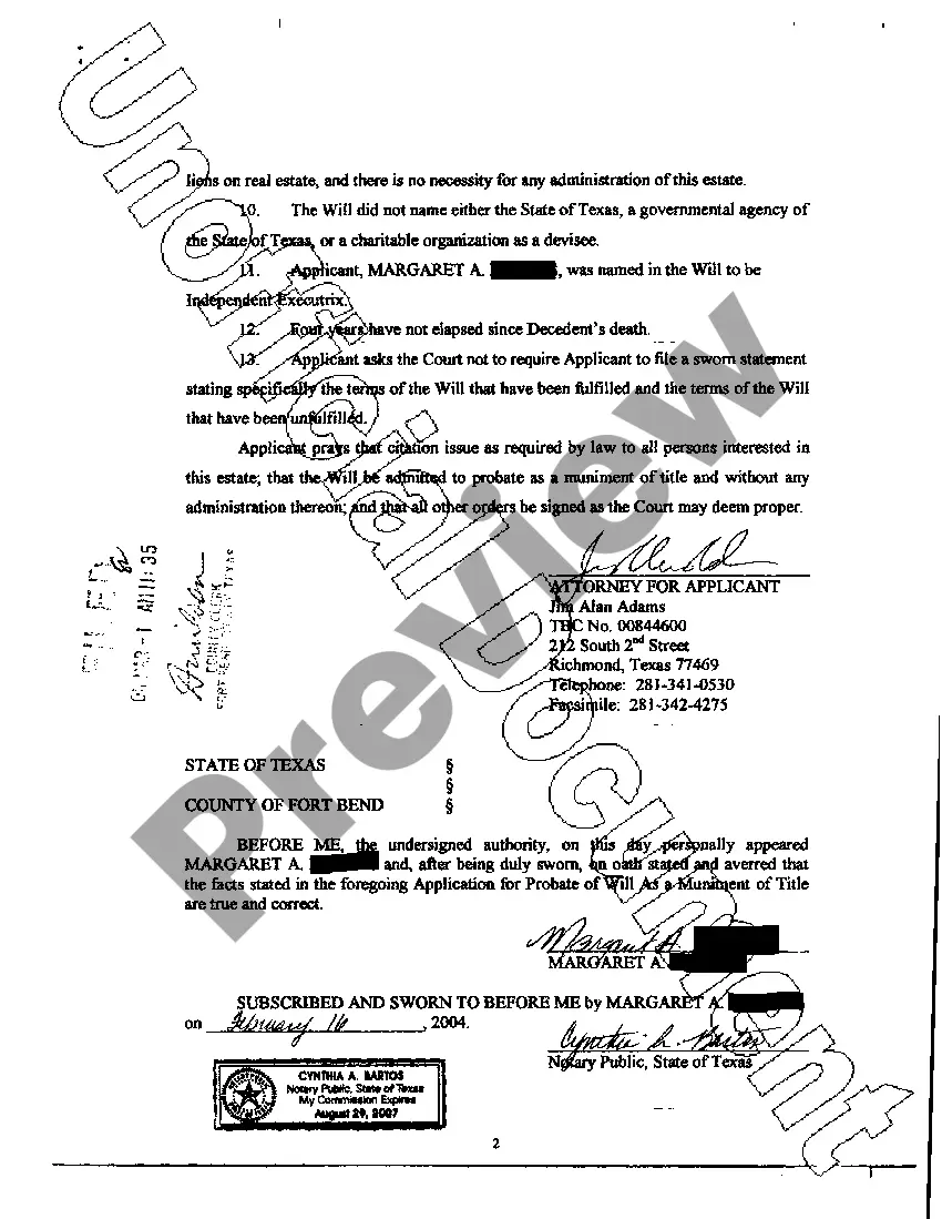 Get Application for Probate of Will Preview Application for Probate of Will