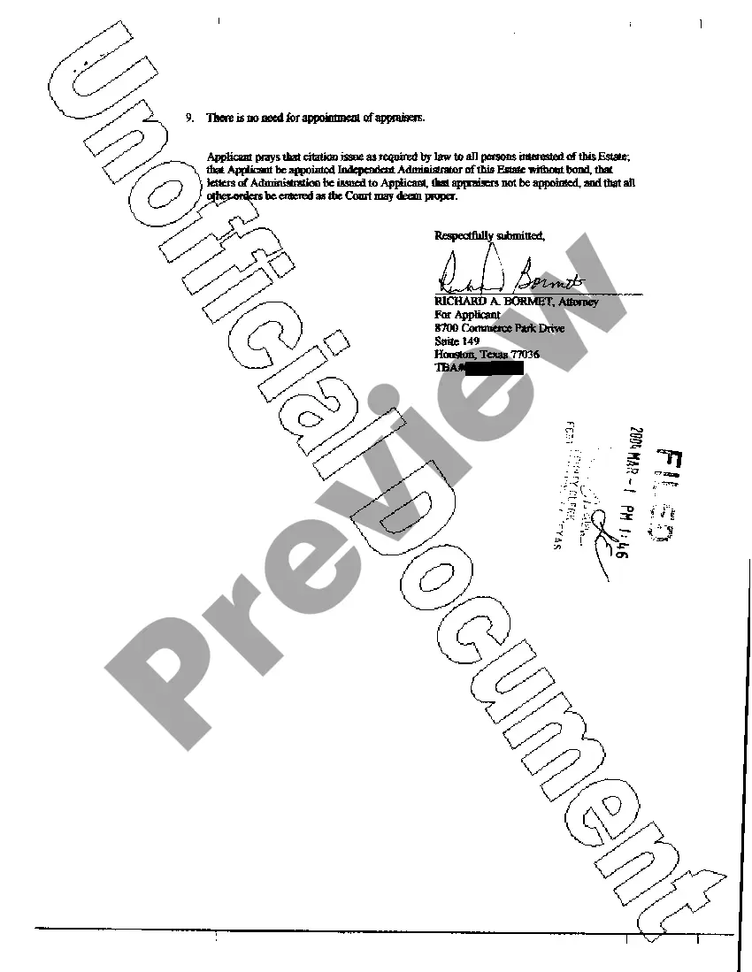 Get A02 Application for Independent Administration of Estate Preview A02 Application for Independent Administration of Estate
