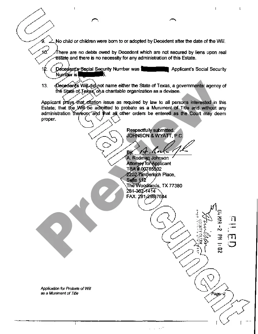 Get Application for Probate of Will as a Muniment of Title Preview Application for Probate of Will as a Muniment of Title