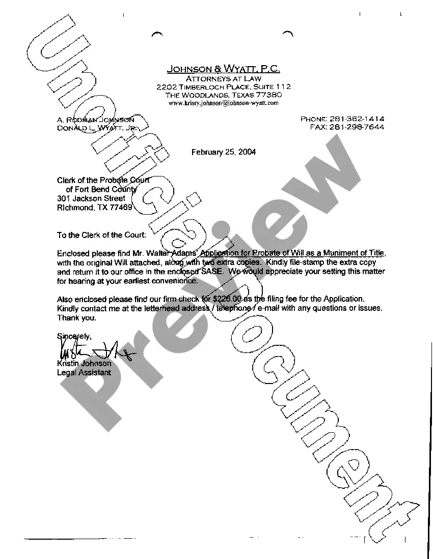 Get Application for Probate of Will as a Muniment of Title Preview Application for Probate of Will as a Muniment of Title