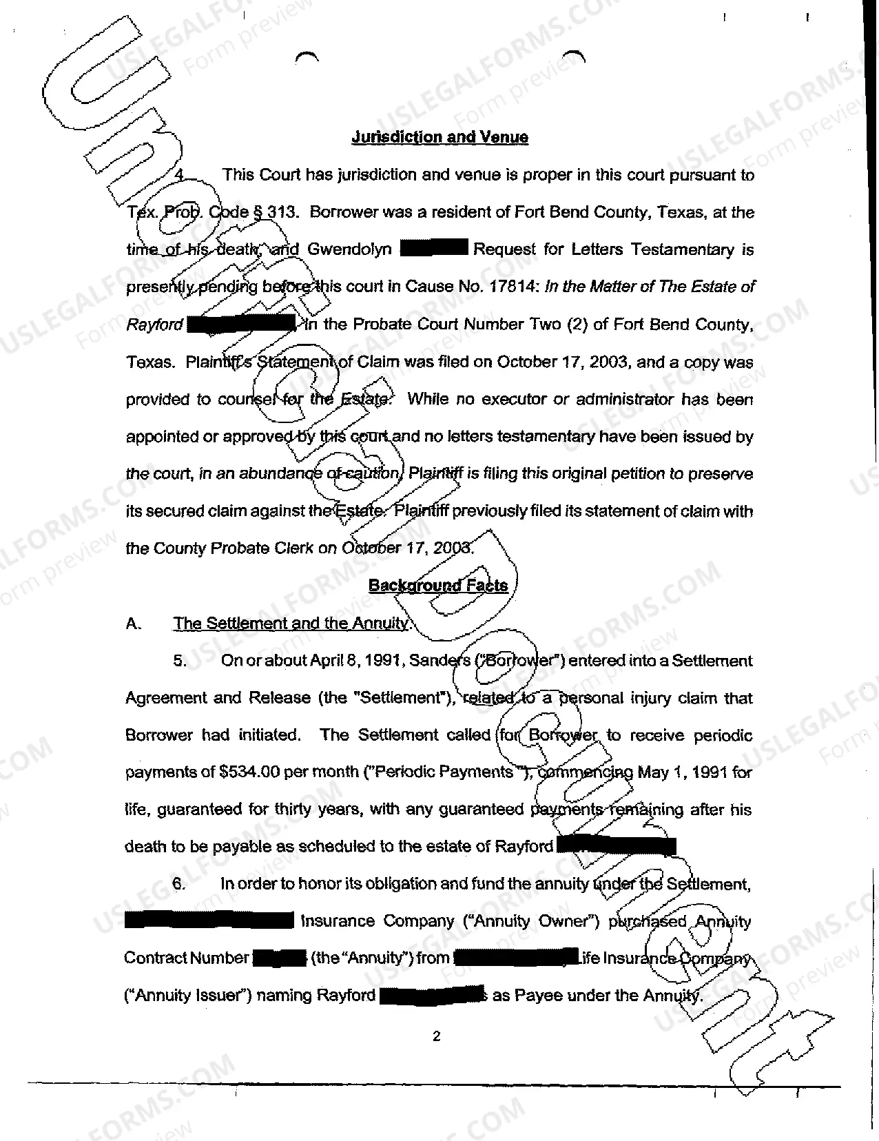 Preview Plaintiff's Original Petition to Collect Debt