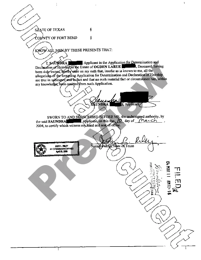 Get Application for Determination and Declaration of Heirship or Descent Preview Application for Determination and Declaration of Heirship or Descent