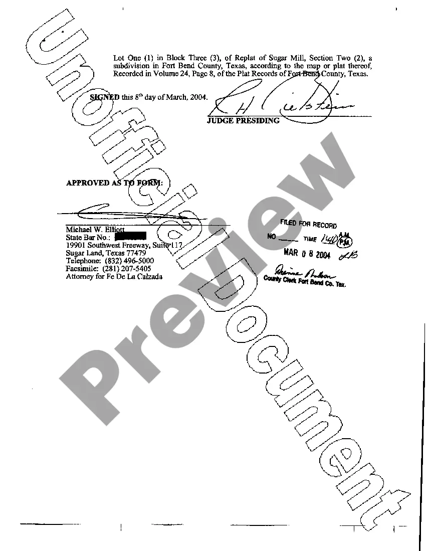 Preview Order of Sale of Real Property