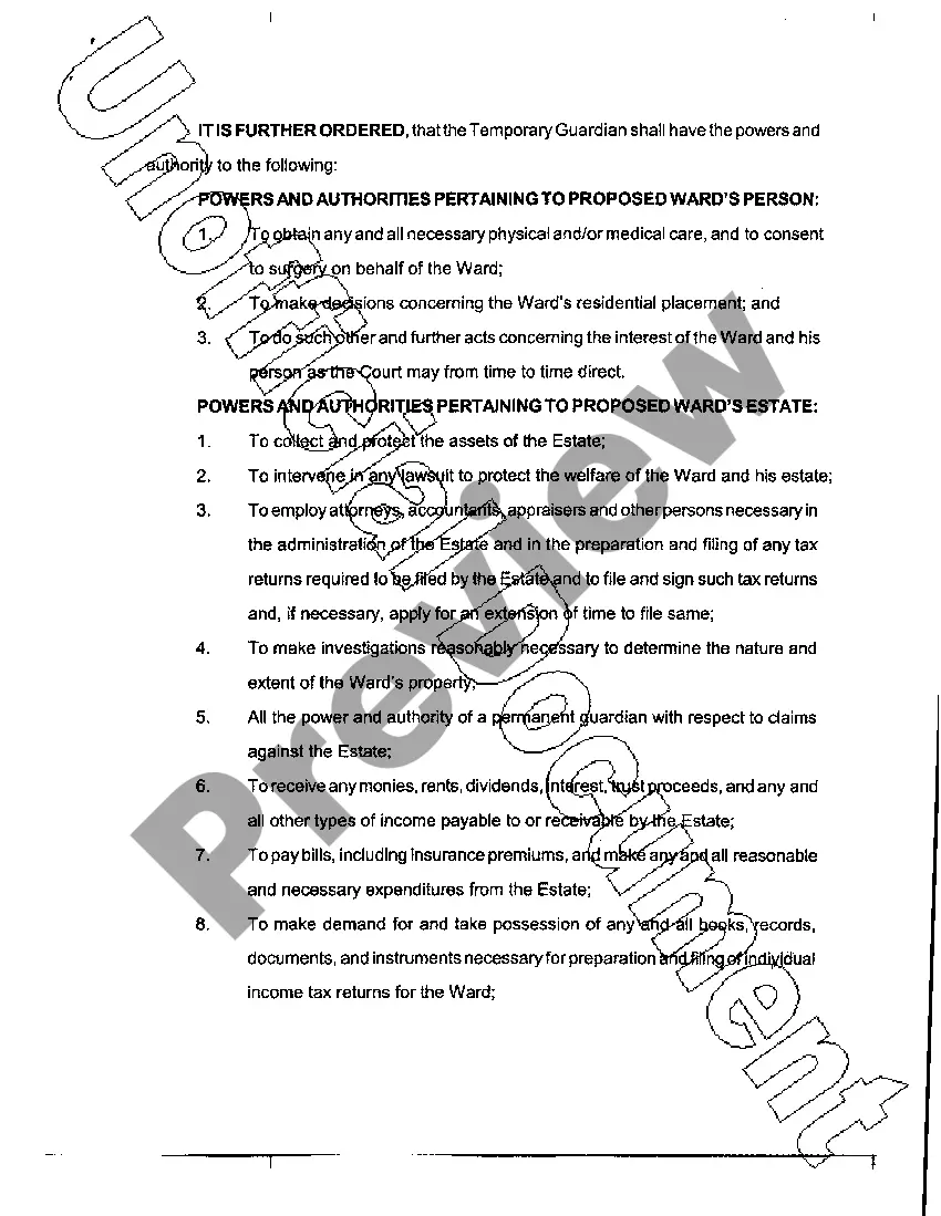 Get A07 Amended Appointing Temporary Guardian of the Person and Estate Preview A07 Amended Appointing Temporary Guardian of the Person and Estate
