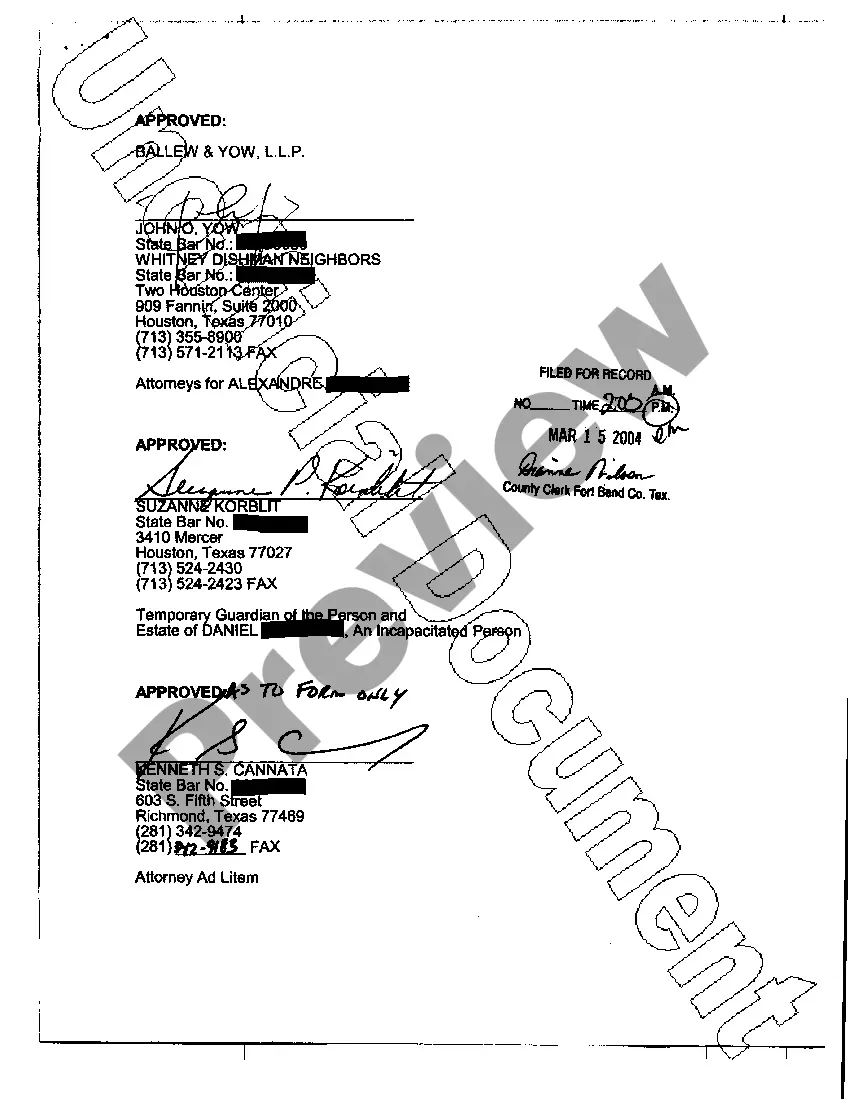 Preview A14 Order Confirming Appointment of Temporary Guardianship