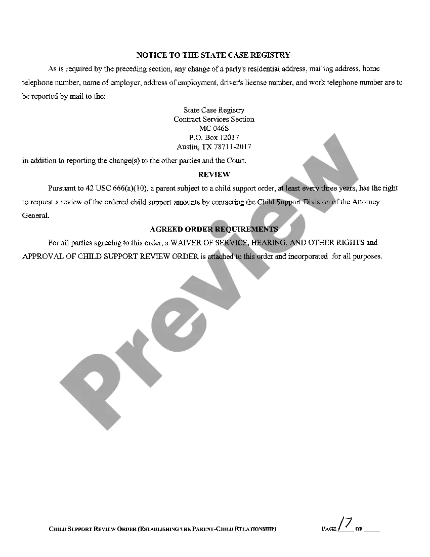 Get A11 Child Support Review Order - Pro Se - part 2 Preview A11 Child Support Review Order - Pro Se - part 2