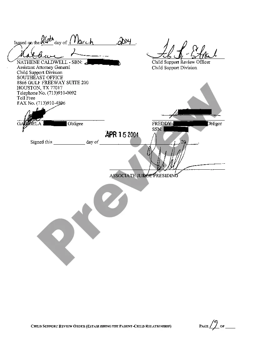 Get A12 Child Support Review Order - Pro Se - part 3 Preview A12 Child Support Review Order - Pro Se - part 3