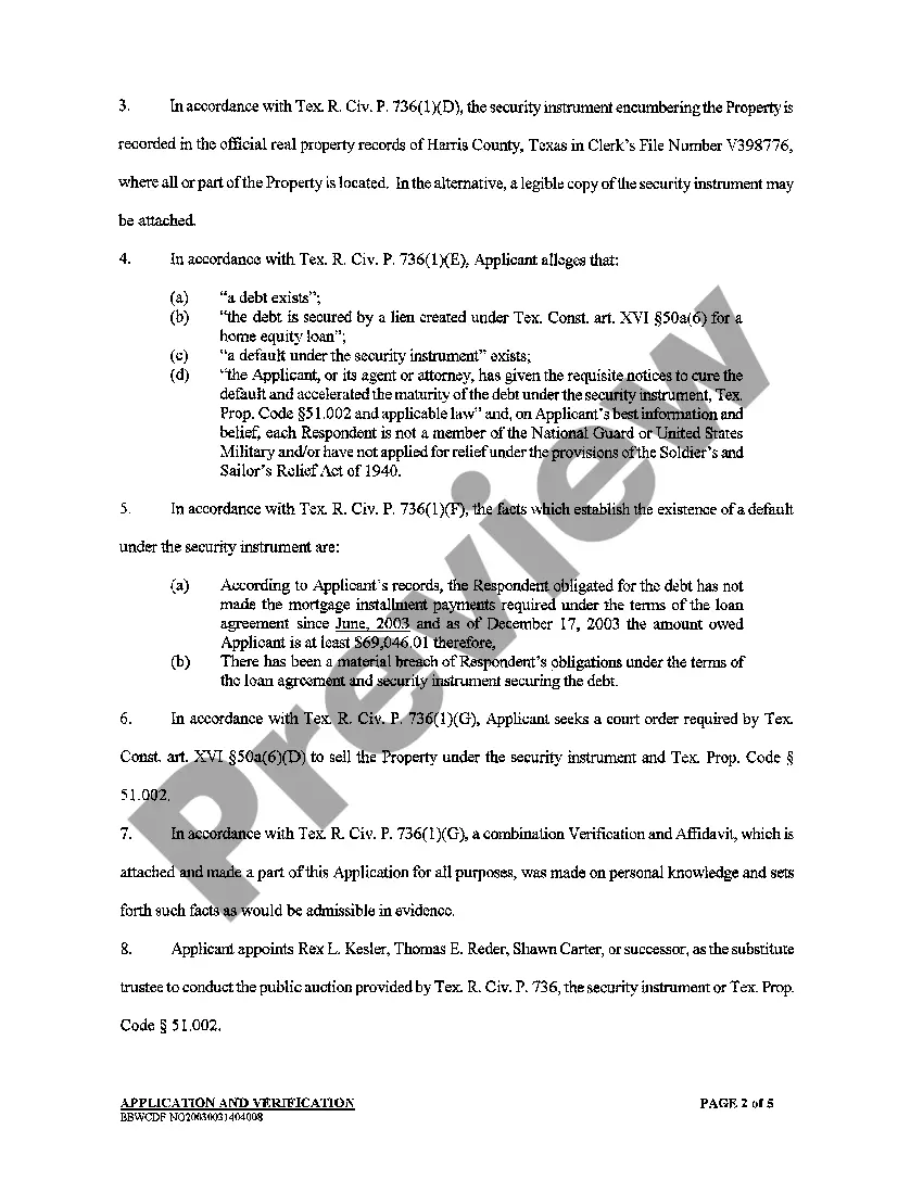 Preview A01 Home Equity Foreclosure Application