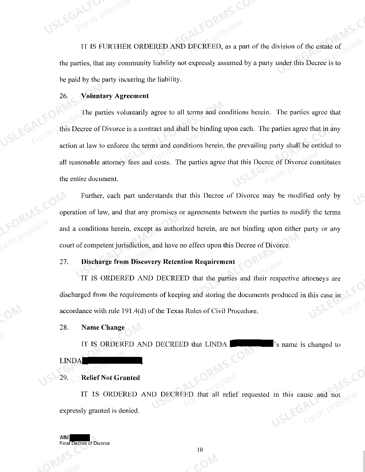 Preview A02 Final Decree of Divorce