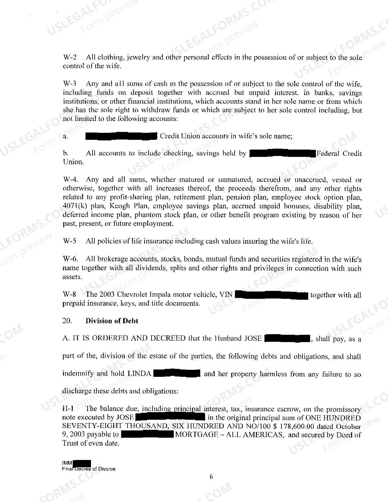 Preview A02 Final Decree of Divorce