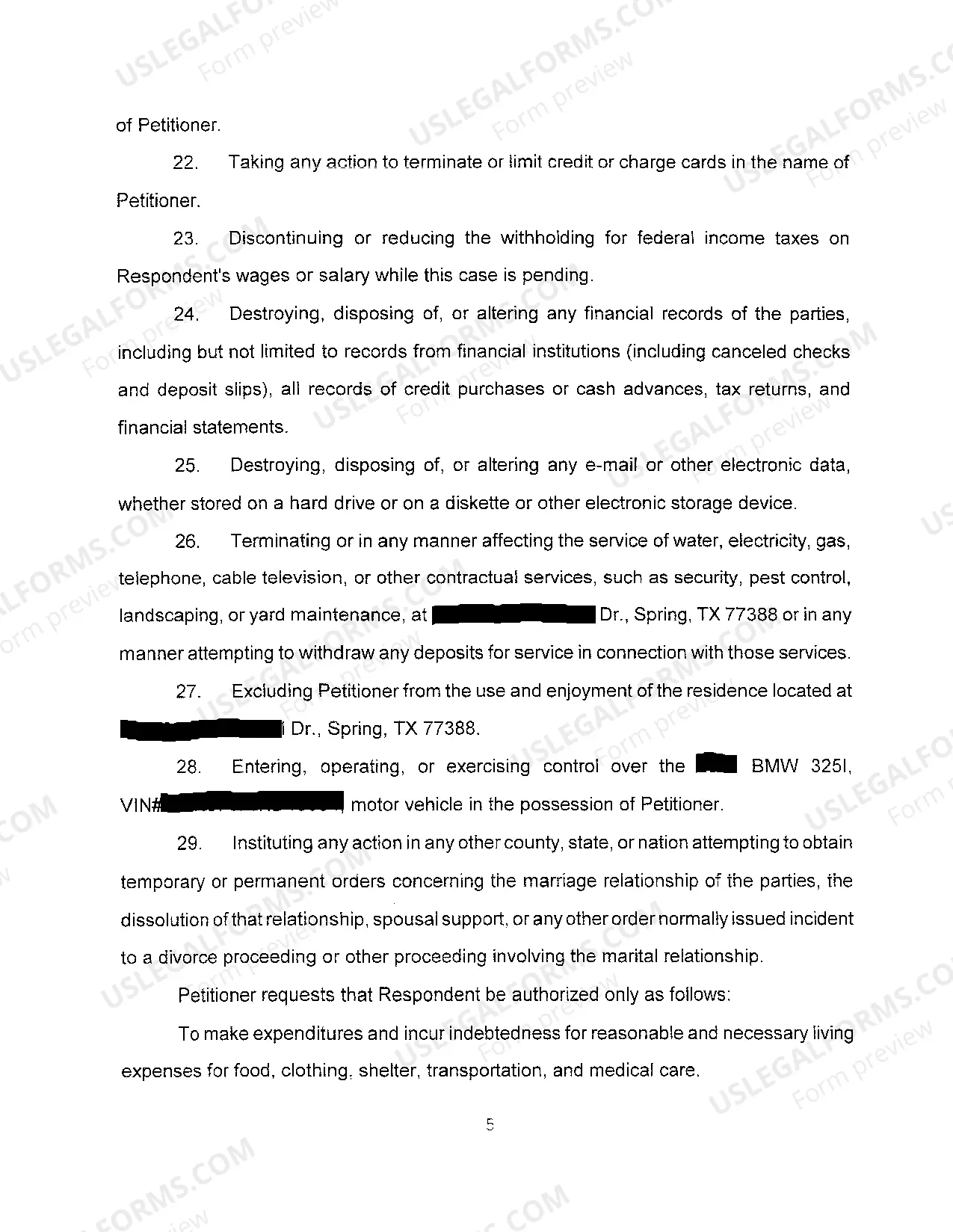 Preview A01 Original Petition For Divorce