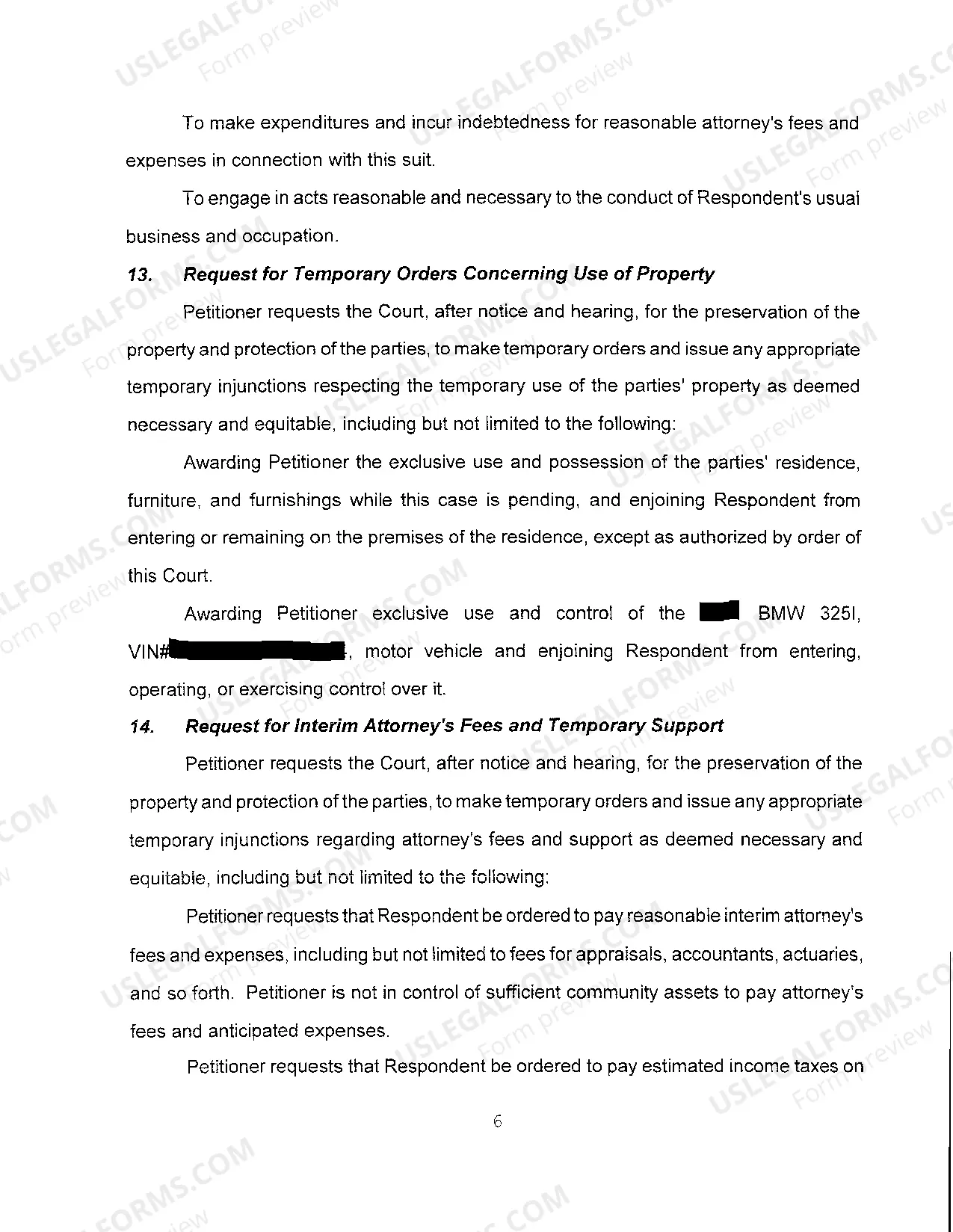 Preview A01 Original Petition For Divorce