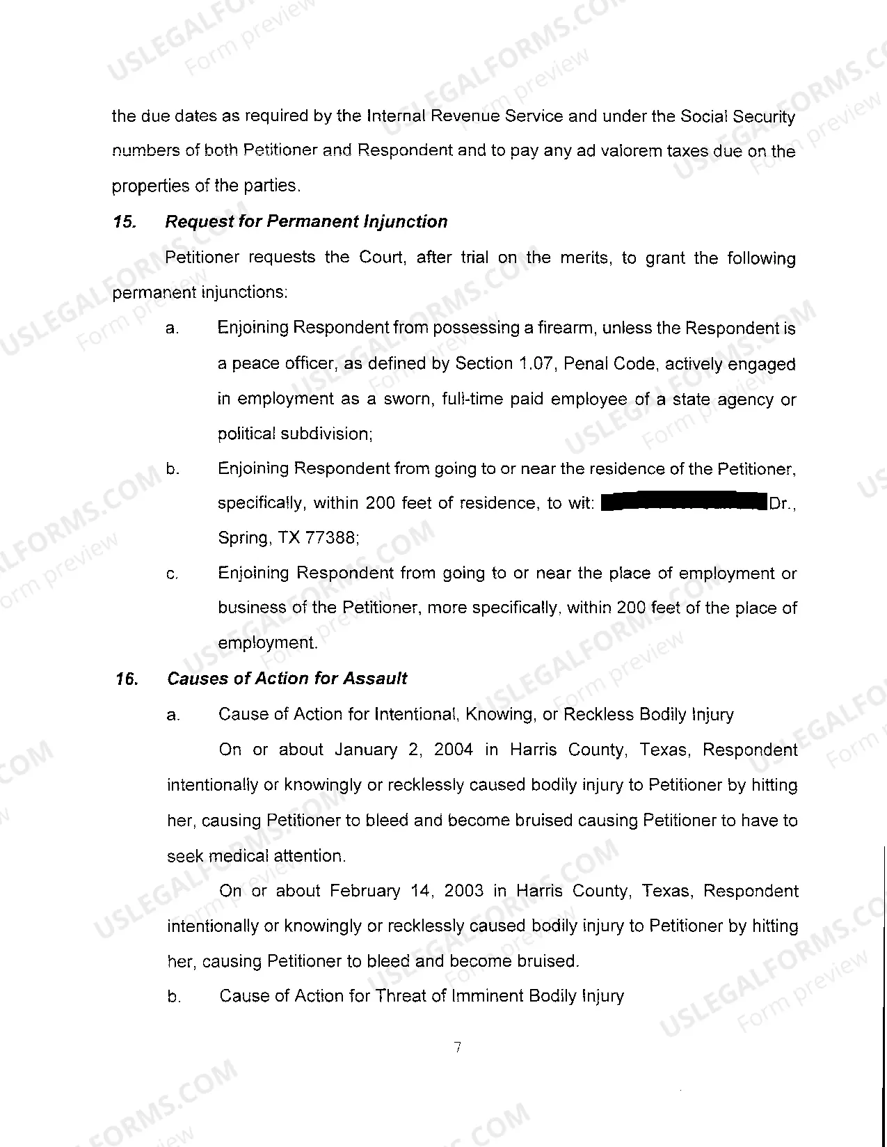 Preview A01 Original Petition For Divorce