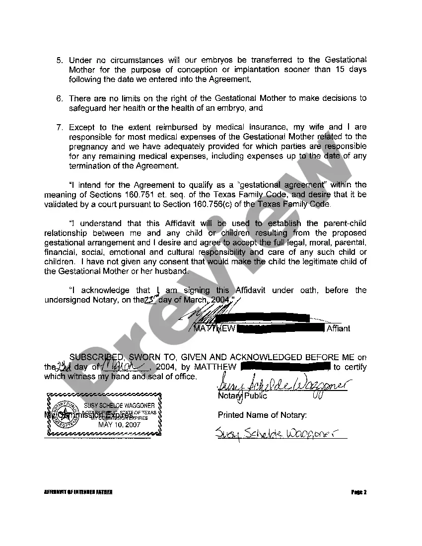 Preview A07 Exhibit C Affidavit of Intended Father