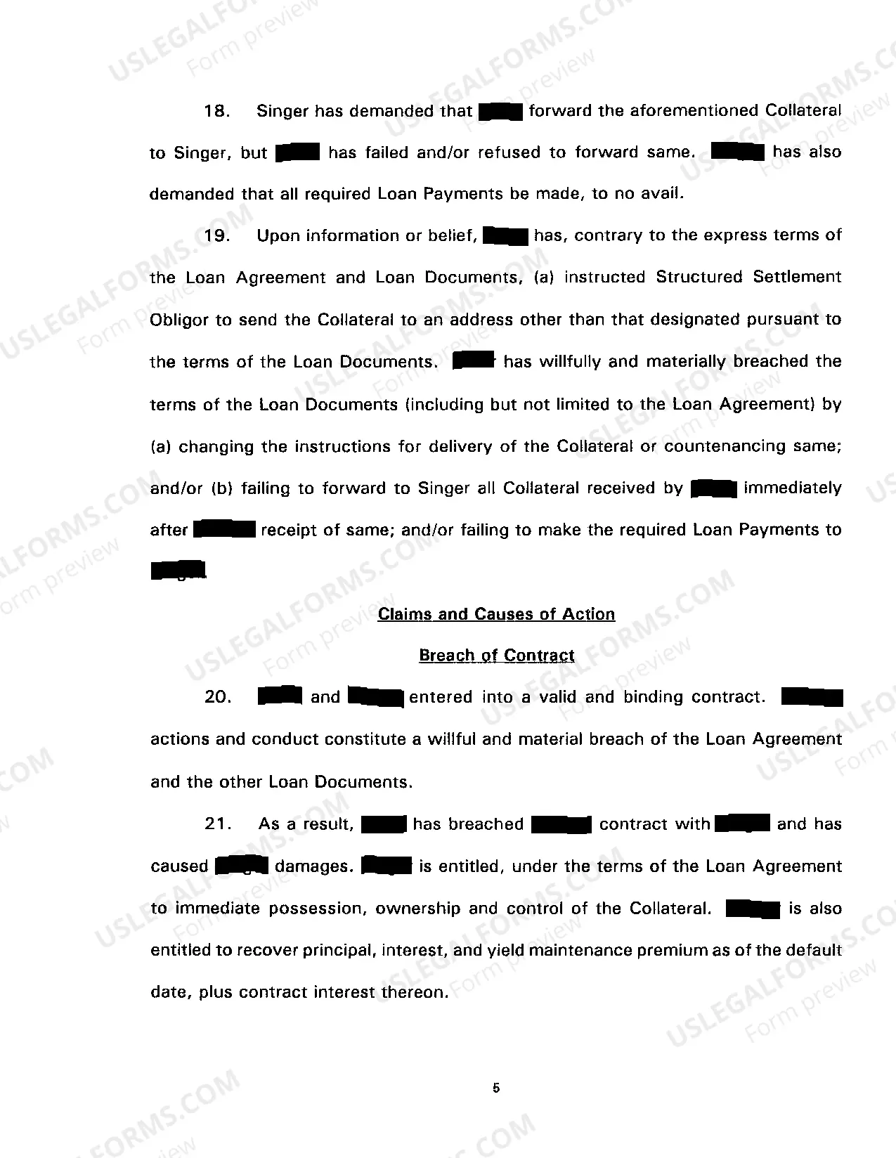 Preview A01 Plaintiffs Original Petition for Nonpayment of Structured Settlement