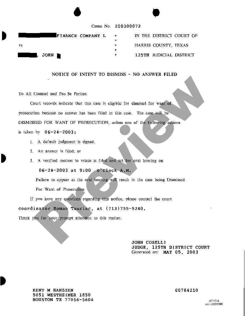 Preview A03 Order of Dismissal