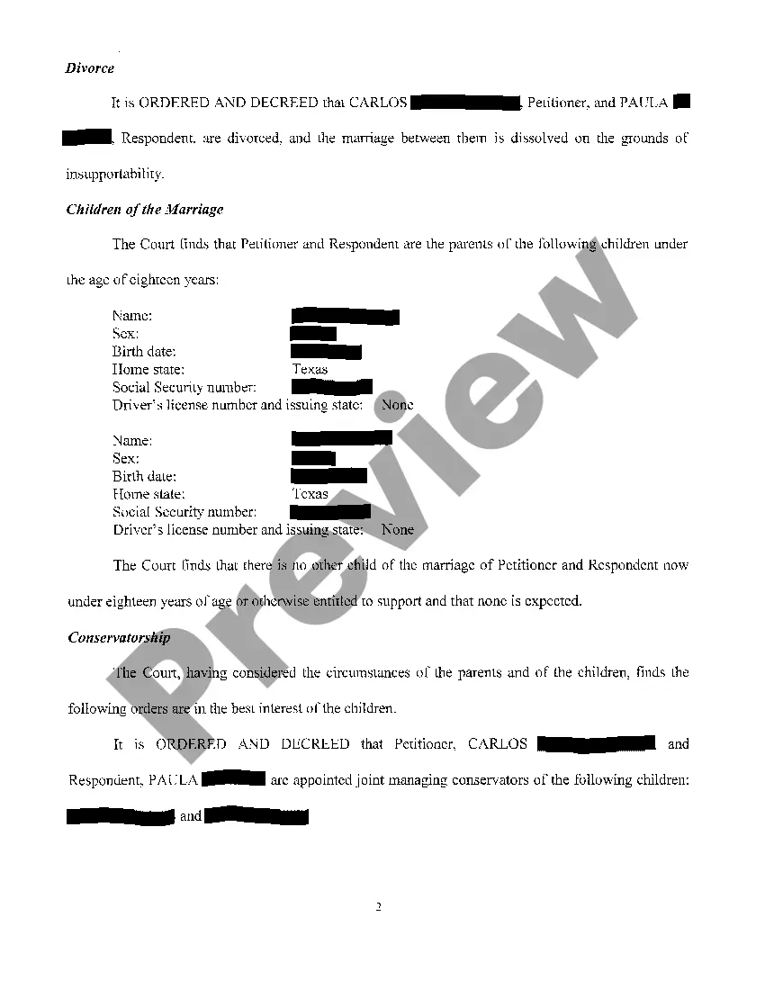 Preview A05 Final Decree of Divorce