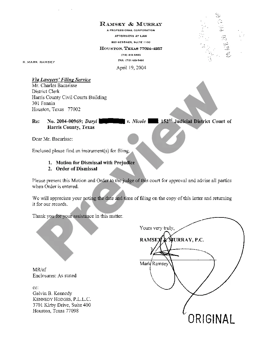 Get A05 Motion For Dismissal With Prejudice Preview A05 Motion For Dismissal With Prejudice