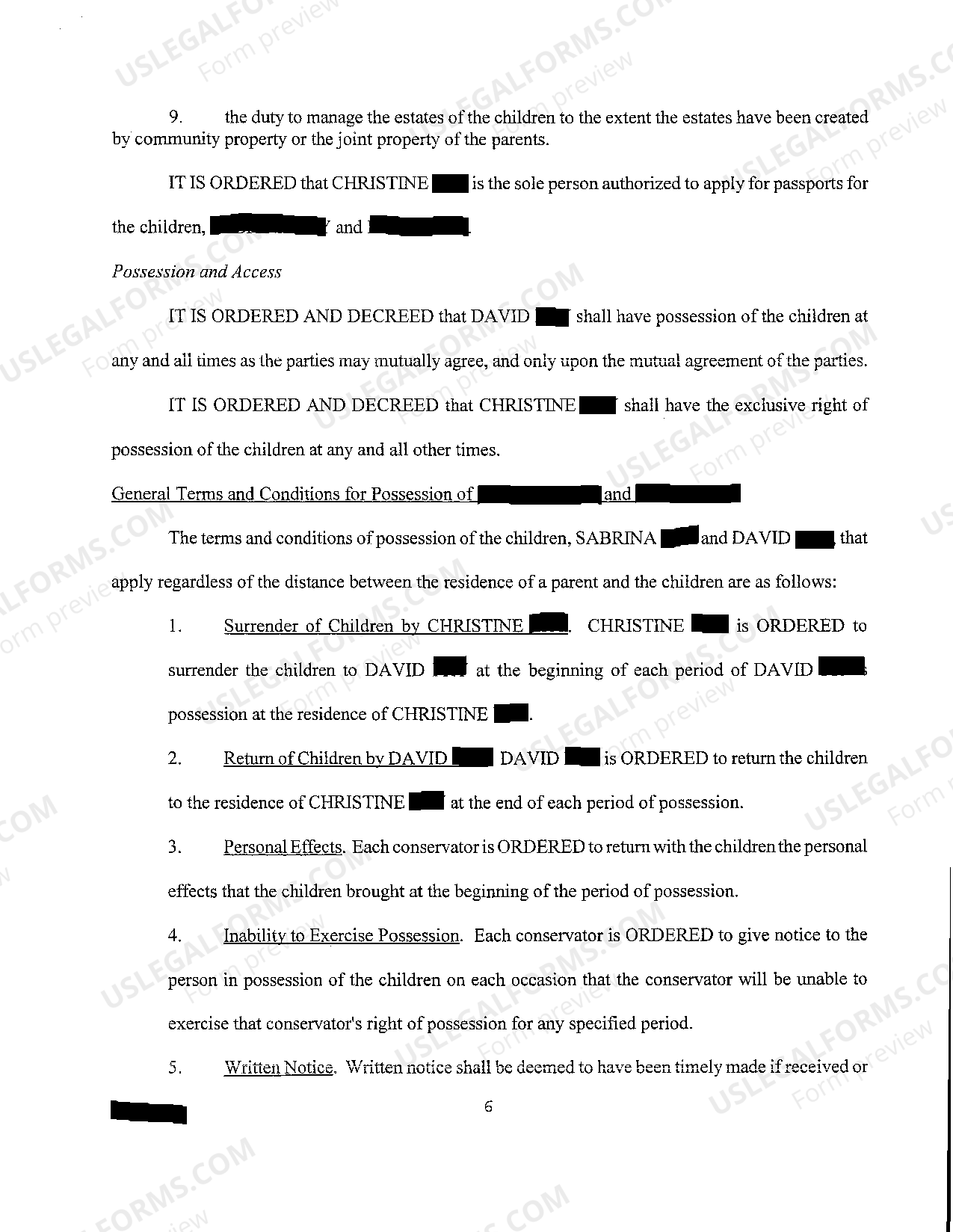 Waco Texas Agreed Final Decree of Divorce Final Divorce Decree Texas