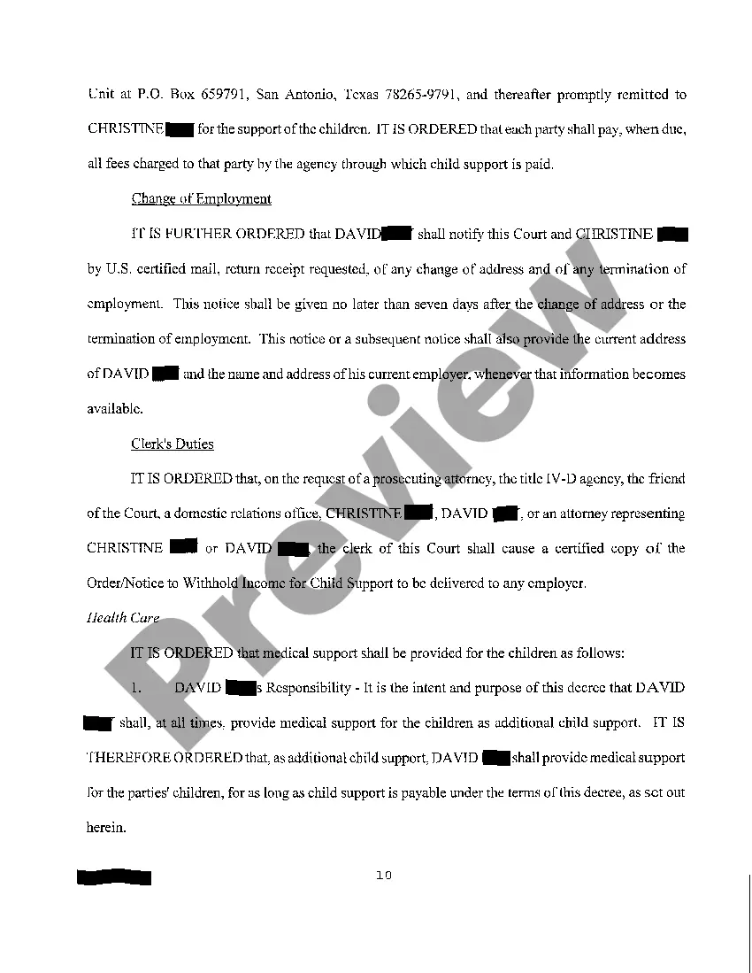 Preview A05 Agreed Final Decree of Divorce