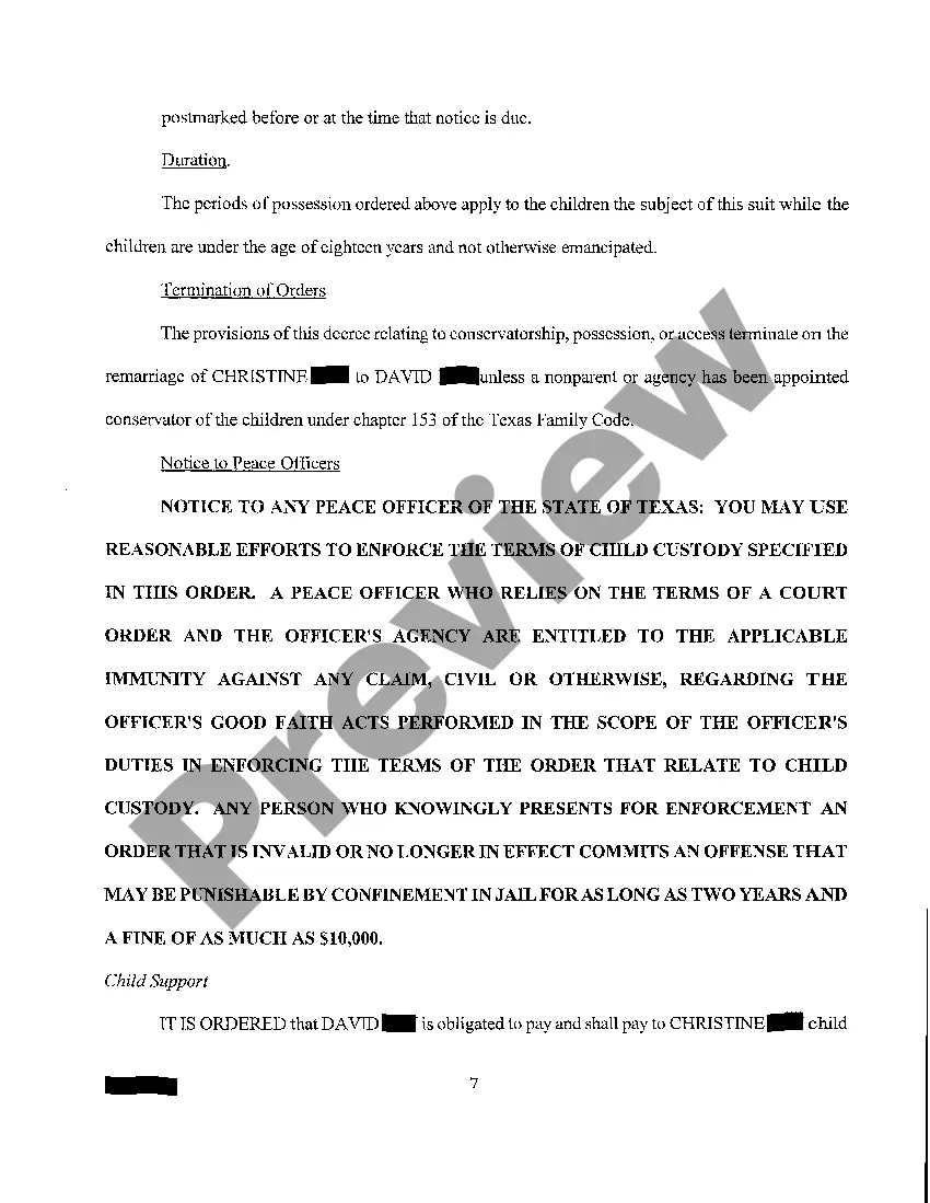 Preview A05 Agreed Final Decree of Divorce