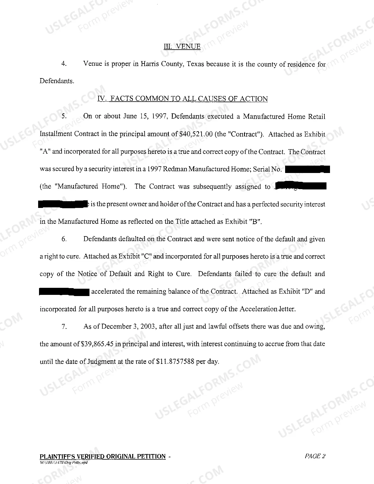 Preview A02 Plaintiffs Verified Original Petition