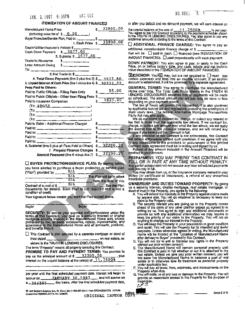 Preview A03 Truth In Lending Disclosures