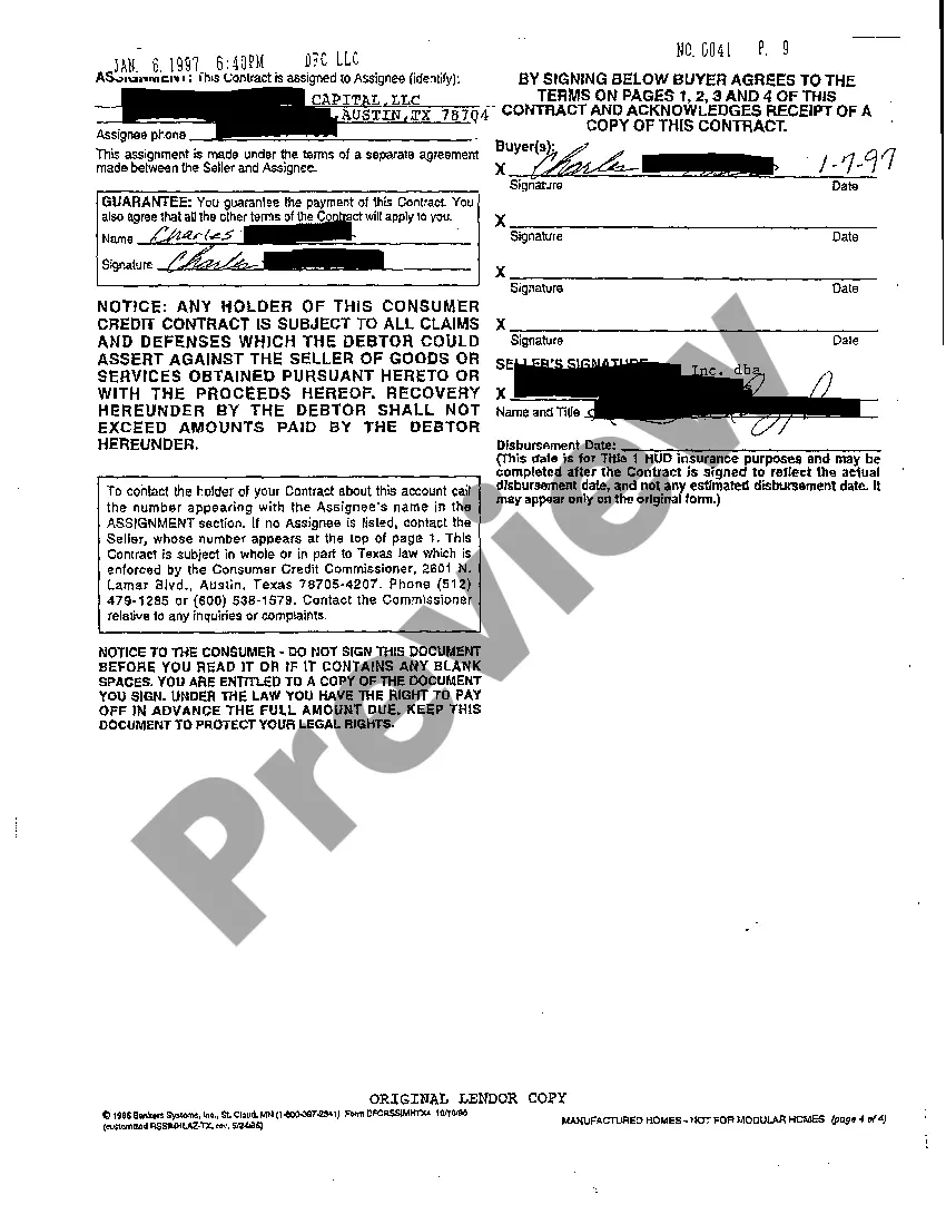 Preview A03 Truth In Lending Disclosures