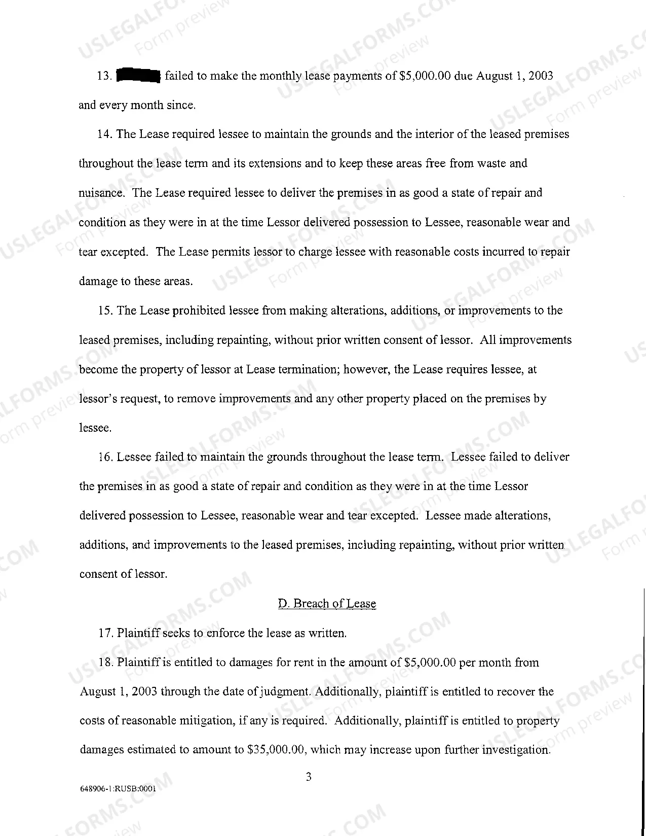 Preview Civil Information Sheet