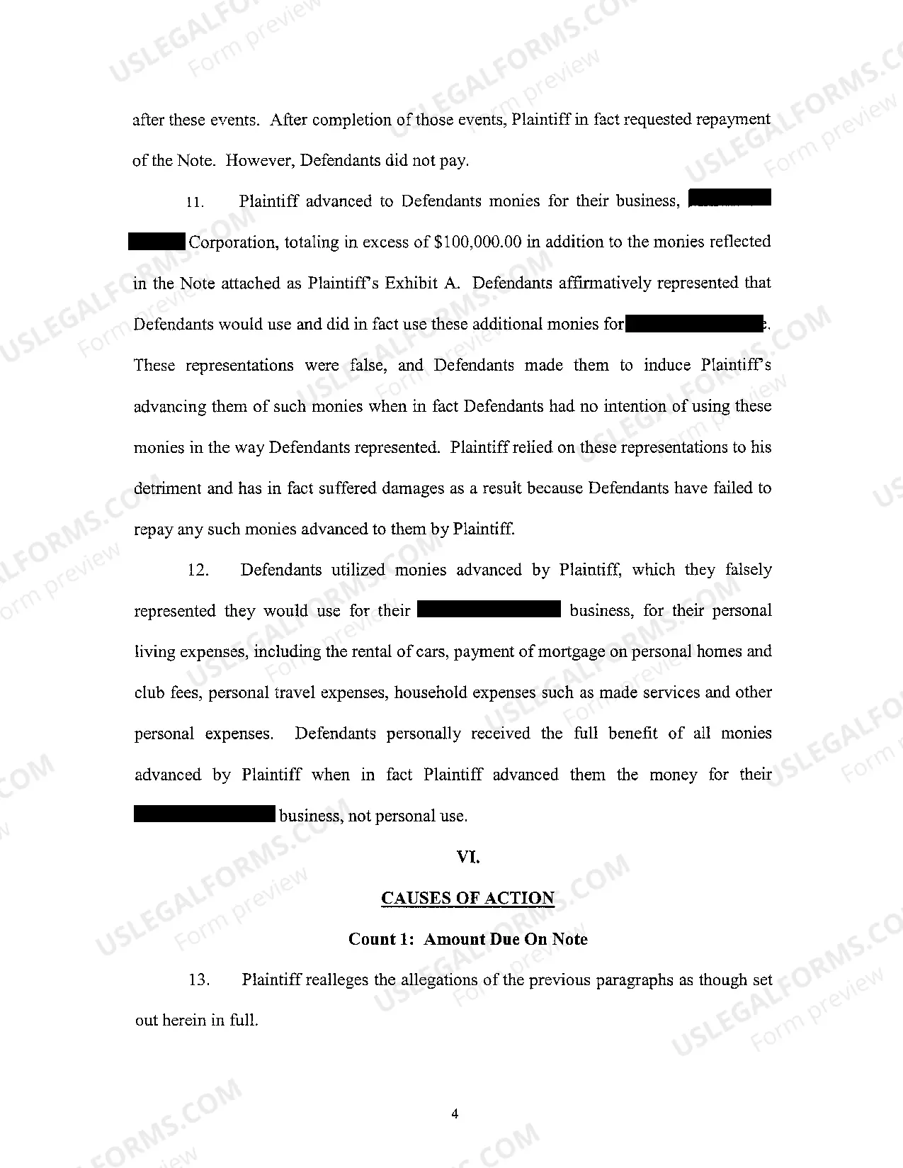 Preview A01 Plaintiffs Original Petition for Breach of Promissory Note