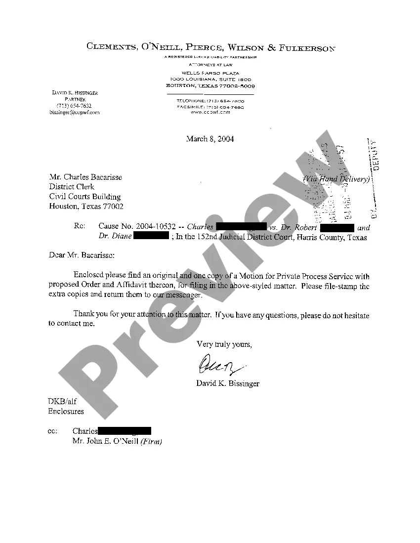 Get A03 Motion For Private Process Service Preview A03 Motion For Private Process Service