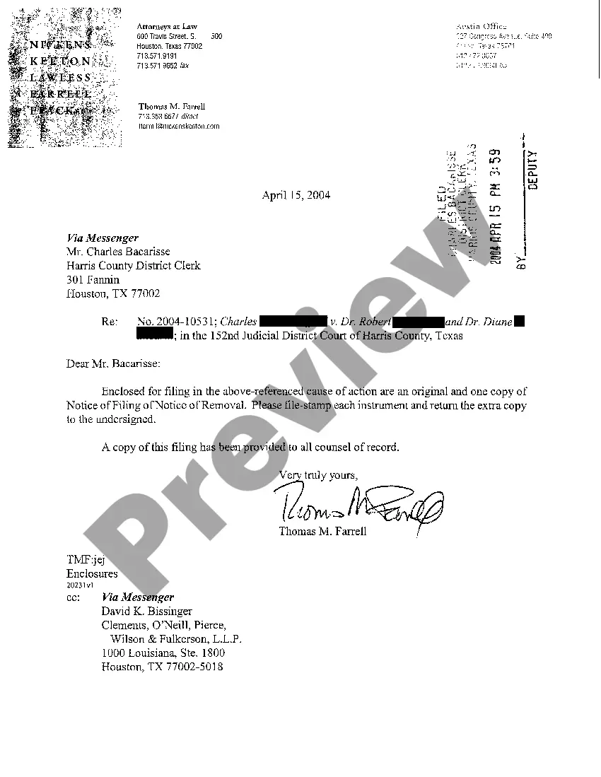 Preview A05 Notice of Filing Notice of Removal