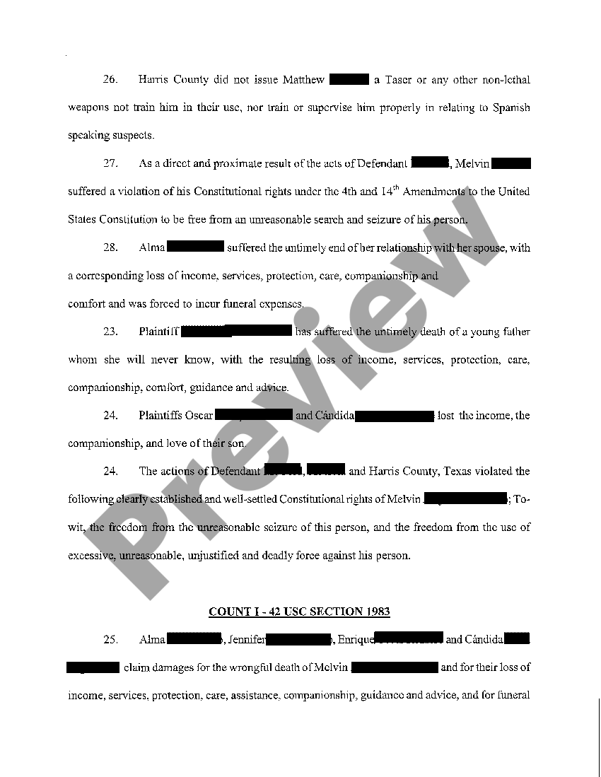 Bexar Texas Plaintiffs Original Petition for Employment Discrimination