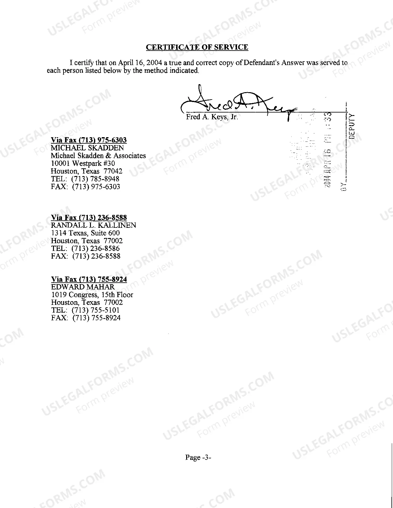 Preview A04 General Denial and Affirmative Defenses