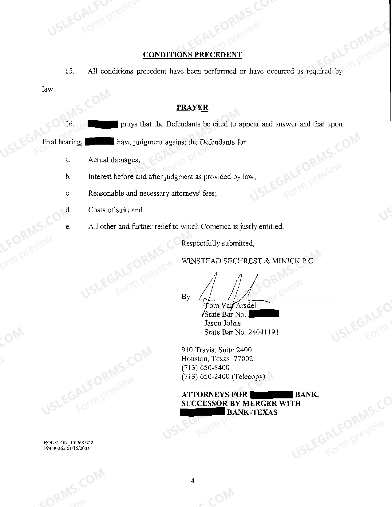 Preview A01 Plaintiffs Original Petition for Breach of Promissory Note